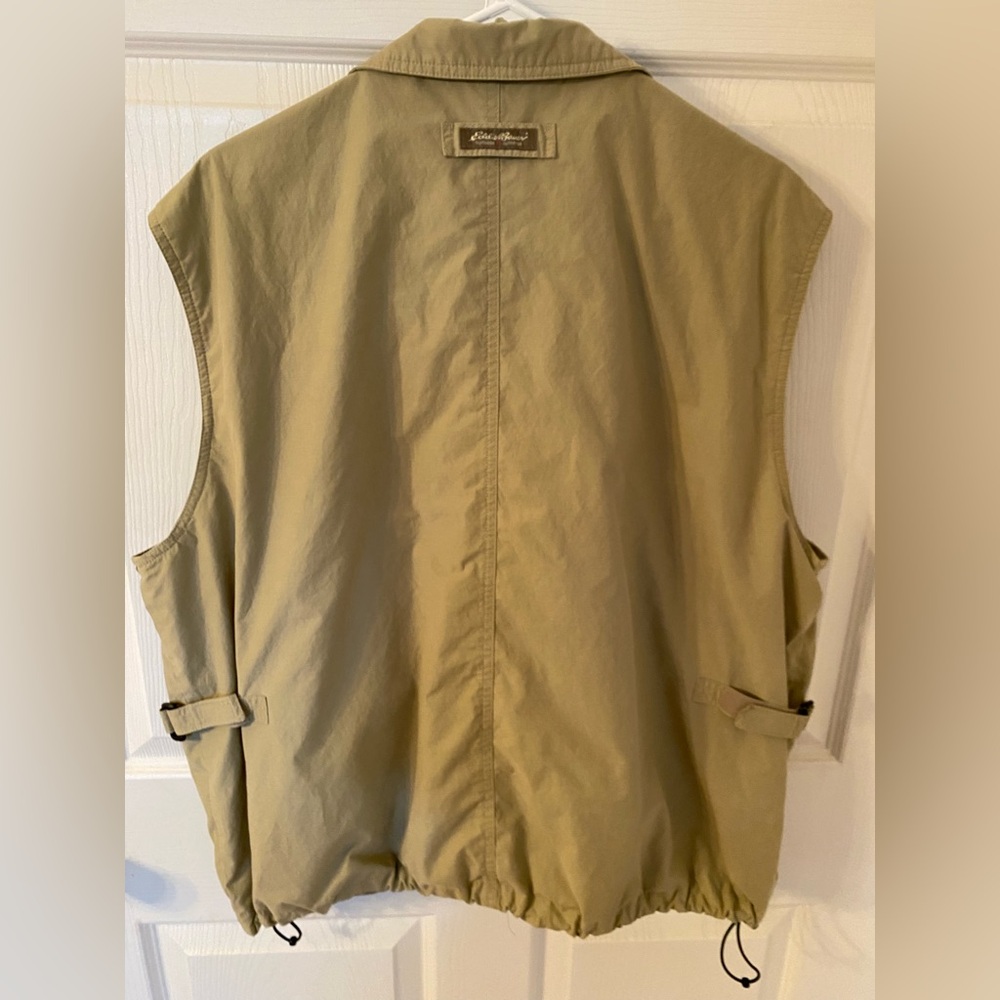 Eddie  Bauer Men's Khaki Outdoor Vest Size xl - Picture 8 of 10